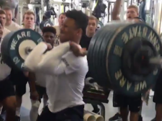 Saquon Barkley power clean
