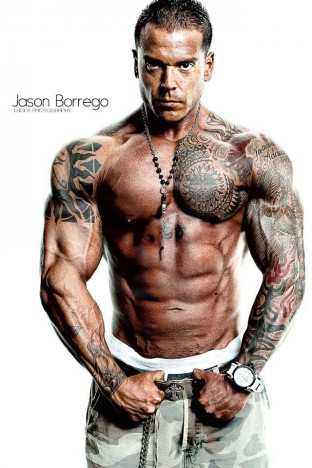 Tatooed fitness model