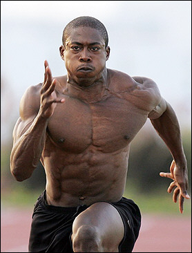 male sprinters body