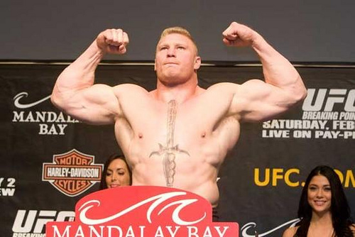 Brock Lesnar UFC flex huge