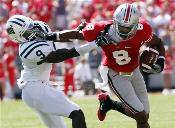 Devier Posey stiff arm