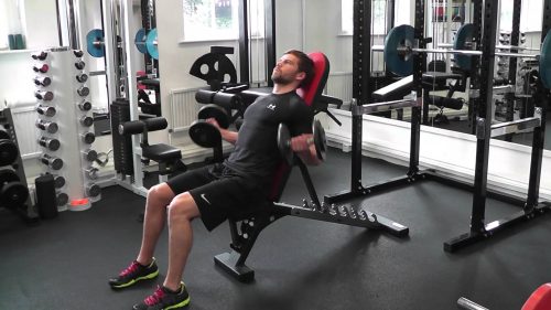 Seated incline curls