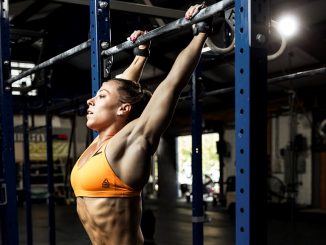 Girl doing pull ups