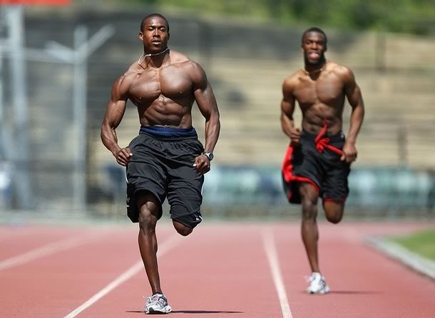 male sprinters body