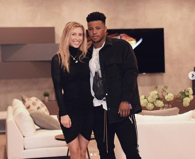 Saquon Barkley and his girlfriend