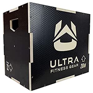 Ultra Fitness Gear Anti-Slip Wood 3-in-1 Plyo Box